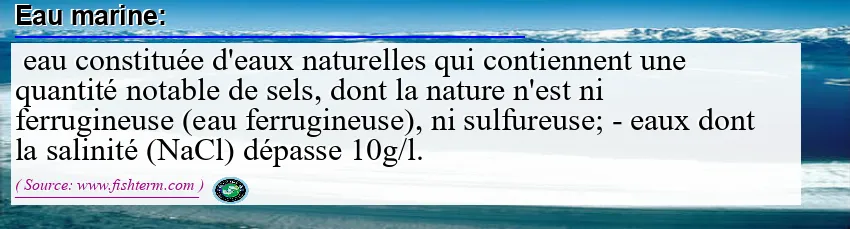 Image: Definition of eau marine