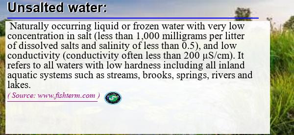 Image: Definition of unsalted water