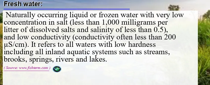 Image: Definition of fresh water