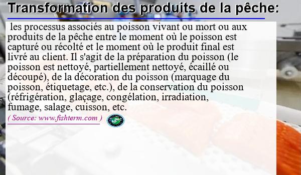 Image :  Définition de transformation des produits de la pêche