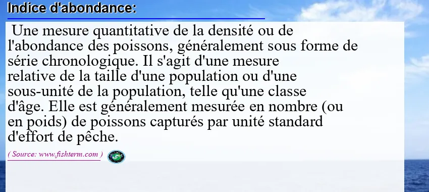 indice d'abondance