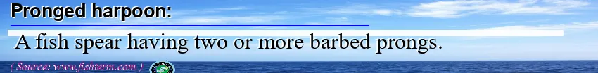 Image: Definition of pronged harpoon