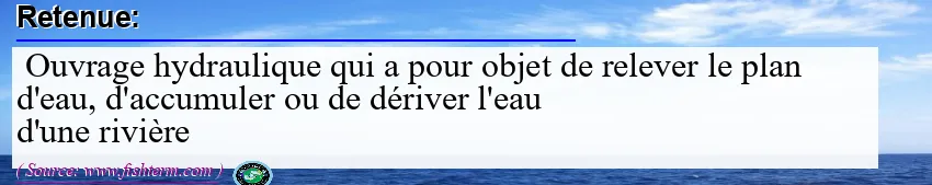 Image: Definition of retenue