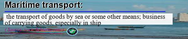 Image: Definition of maritime transport