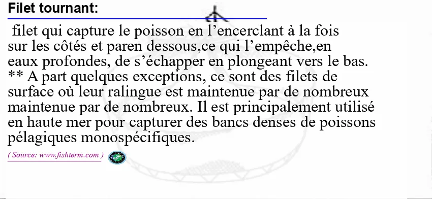 Image: Definition of filet tournant