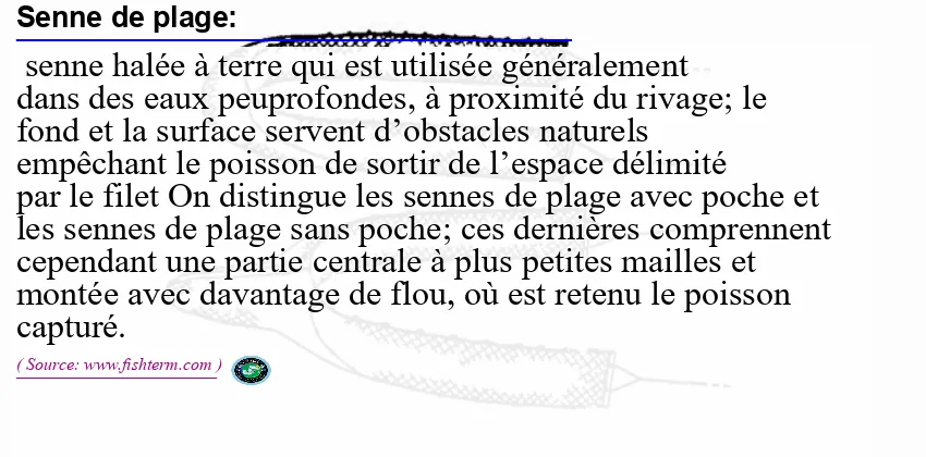 Image: Definition of senne de plage