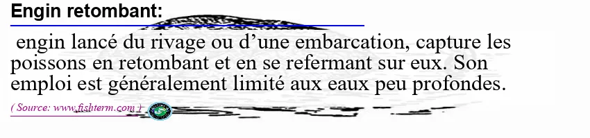 Image: Definition of engin retombant