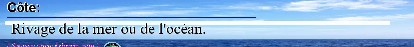 Image: Definition of côte