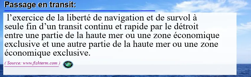 Image: Definition of passage en transit