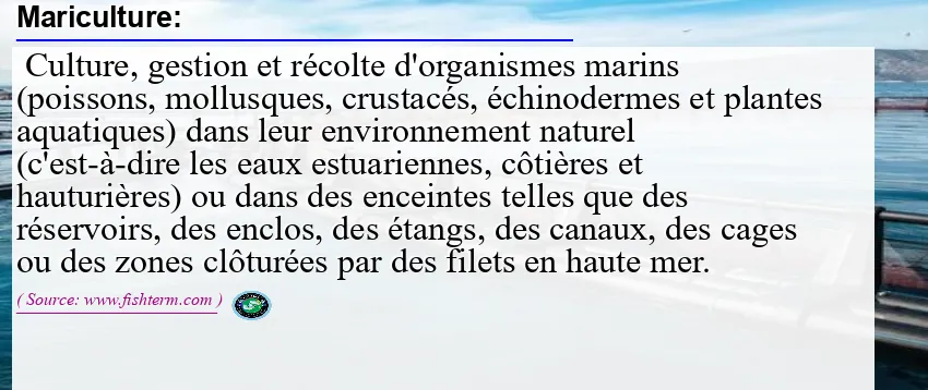 Image: Definition of mariculture