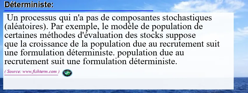 Image: Definition of déterministe