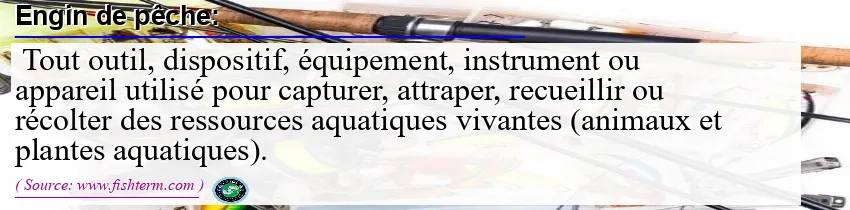 Image: Definition of engin de pêche