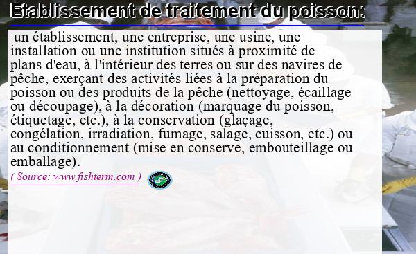 Image :  Définition de l'etablissement de traitement du poisson