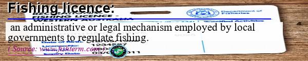 Image: Definition of fishing licence