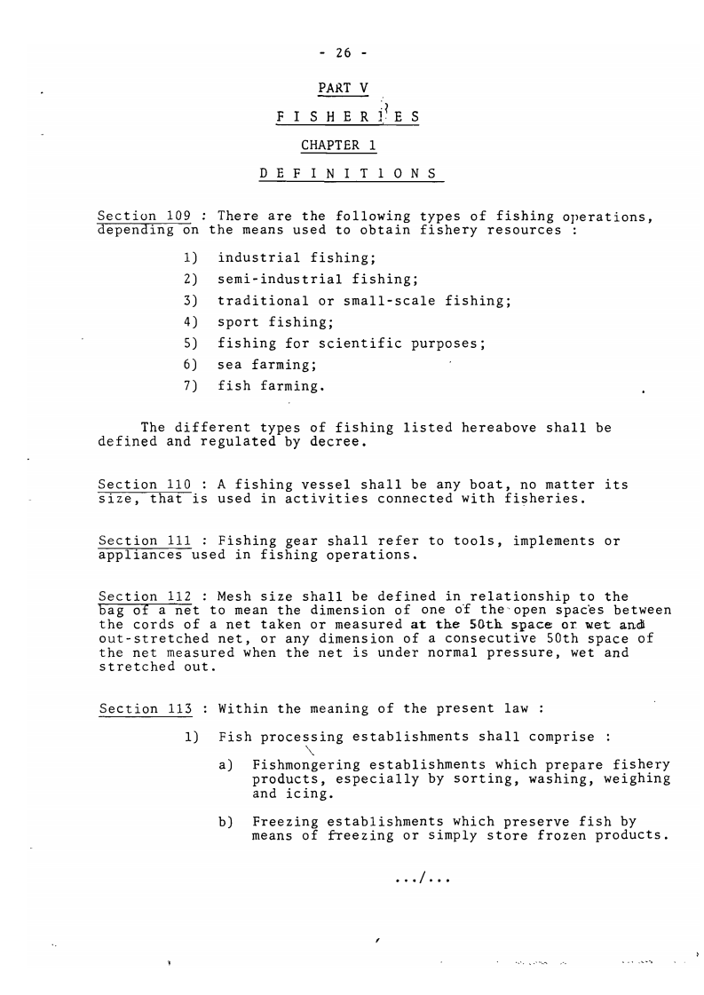 Law_No._94-01_on_Forestry_Wildlife_and_Fisheries_Page26 - aticles 109, 110, 111, 112 & 113 